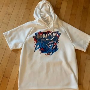 Toronto Blue Jays Hooded short sleeve sweatshirt